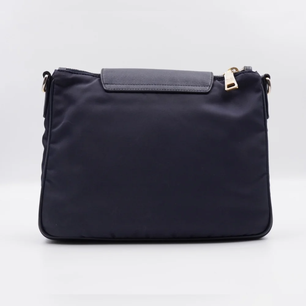 CB50 ❤️ PradaTessuto Nylon Saffiano Crossbody Bag Blue - Picture 3 of 14
